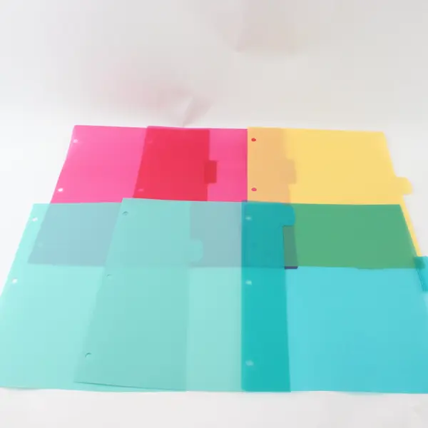 Lot of 17 Plastic Tabbed Binder Dividers Letter Size Office School