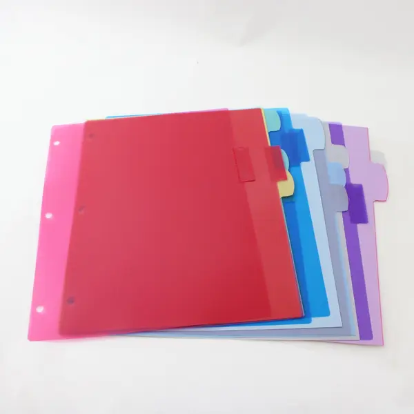 Lot of 17 Plastic Tabbed Binder Dividers Letter Size Office School