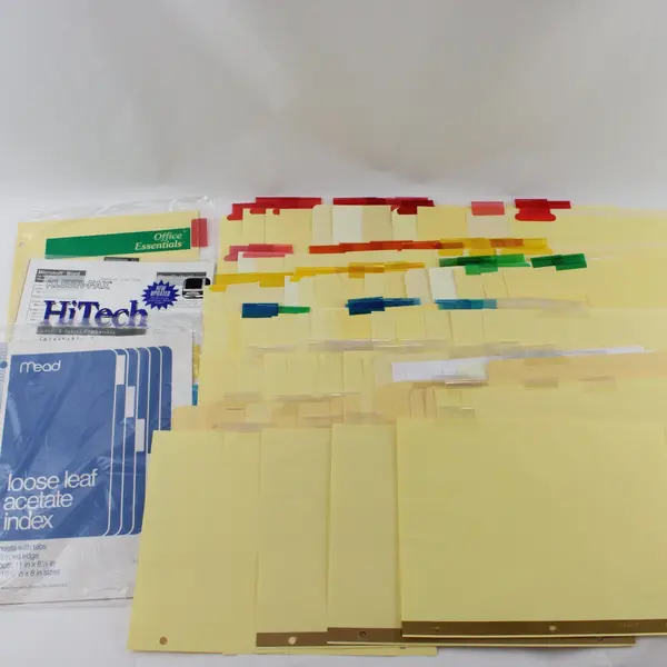 Mixed Lot Assorted Binder Dividers & Index Tab Sets Multi Brand