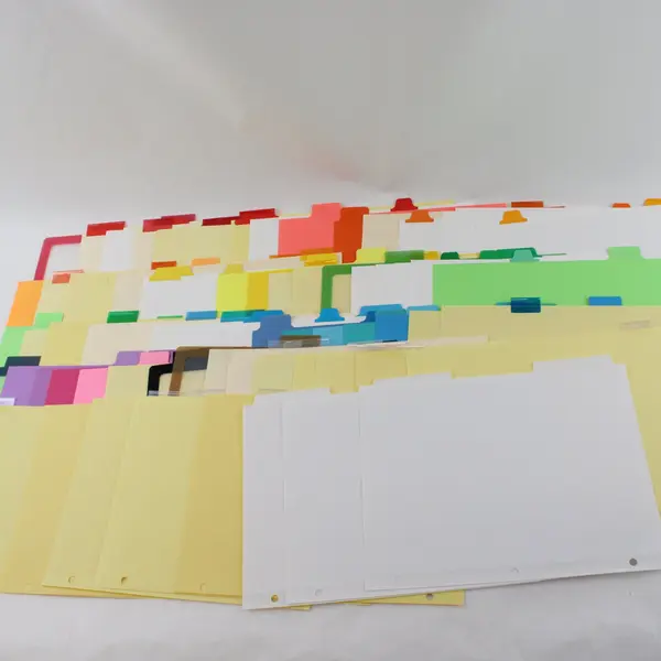 Assorted Manila & Plastic Binder Dividers School Office File Tabs