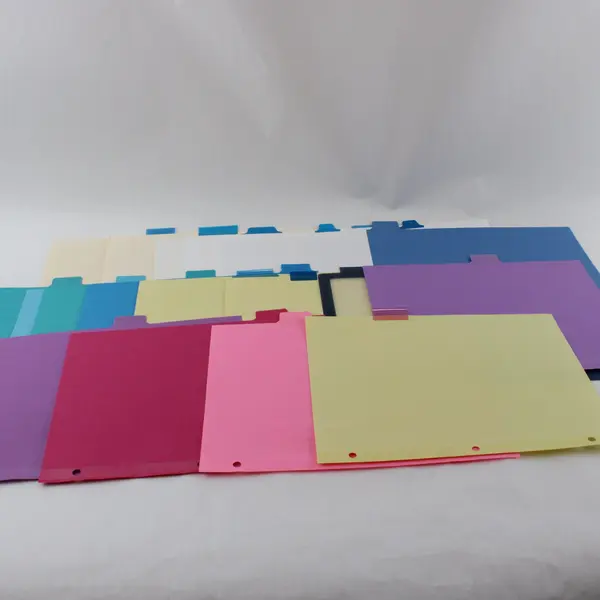 Assorted Manila & Plastic Binder Dividers School Office File Tabs