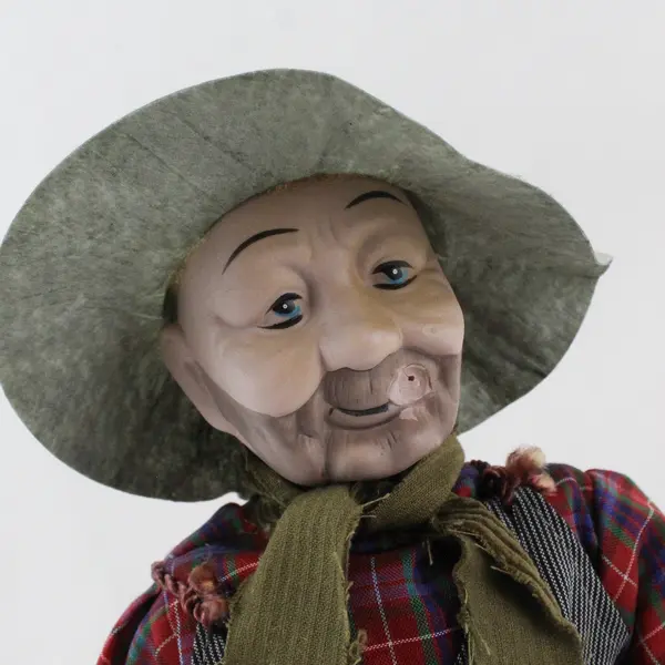 Hobo Junction 16in Poker-Faced Pete Porcelain Doll With Stand