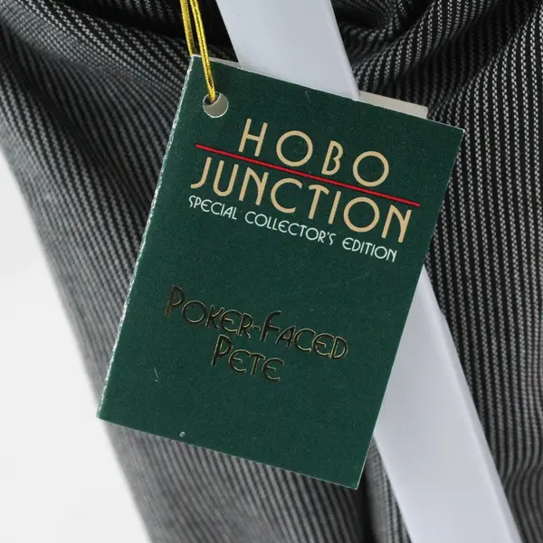 Hobo Junction 16in Poker-Faced Pete Porcelain Doll With Stand