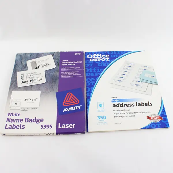 Mixed Lot Blank Business Labels Avery Office Depot New Open Box