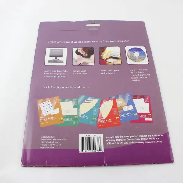 Lot of 2 Printer Creations CD/DVD Blank Labels