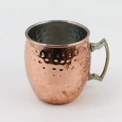 Arcoroc Copper-Plated Moscow Mule Mug Hammered Brass Handle