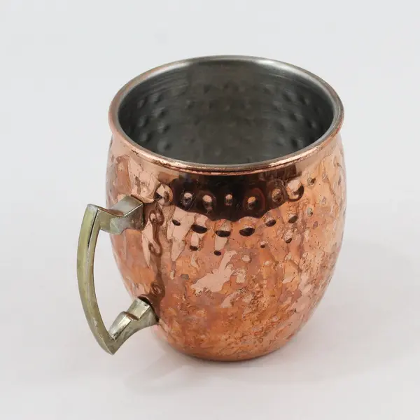 Arcoroc Copper-Plated Moscow Mule Mug Hammered Brass Handle