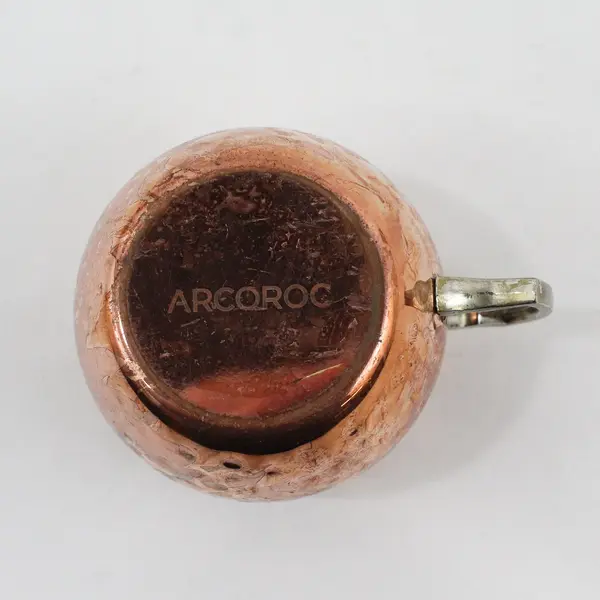 Arcoroc Copper-Plated Moscow Mule Mug Hammered Brass Handle