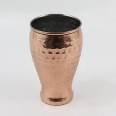 Hammered Copper Tumbler Cup 5.75in Textured Finish Drinkware