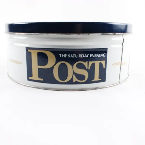 Saturday Evening Post Tin Bus Stop 1952 Magazine Cover 7in Round