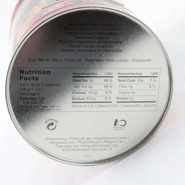 Tea Themed Decorative Cookie Tin Storage Canister Collectible