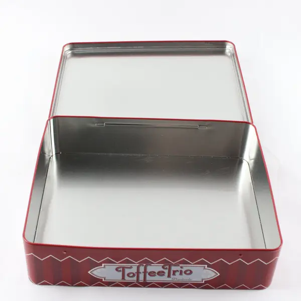 Williams Sonoma Handcrafted Toffee Trio Tin Canister Empty Collectible