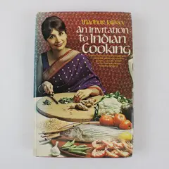 Vintage 1973 Hardcover Cookbook An Invitation to Indian Cooking Jaffrey DJ