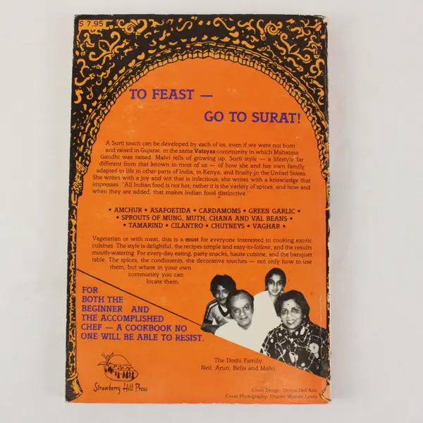 Vintage A Surti Touch Adventures in Indian Cooking by Malvi Doshi 1980 Paperback