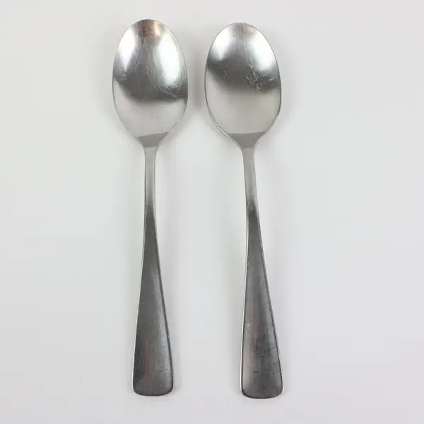 Lot of 2 Oneida Community Stainless Phoenix Soup Spoons 6.75" Scratched