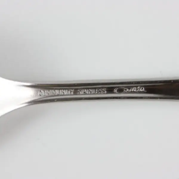 Lot of 2 Oneida Community Stainless Phoenix Soup Spoons 6.75" Scratched