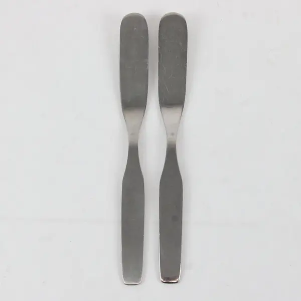 Lot of 2 WMF Form Stainless Steel 6 3/8" Flat Handle Butter Spreaders