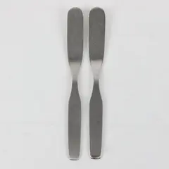 Lot of 2 WMF Form Stainless Steel 6 3/8" Flat Handle Butter Spreaders