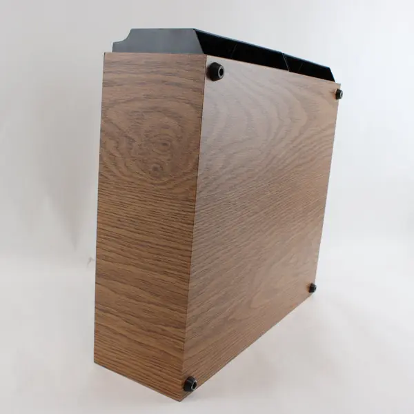 Vintage 80s Faux Wood Grain 2 Drawer VHS Tape Storage Cabinet Case Video Retro