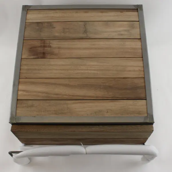 Wall Mounted Bar Basket Fold Down Shelf Space Saver Wood
