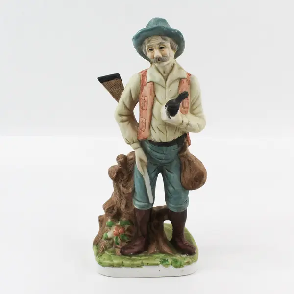 Vintage Porcelain Hunter Figurine 12"