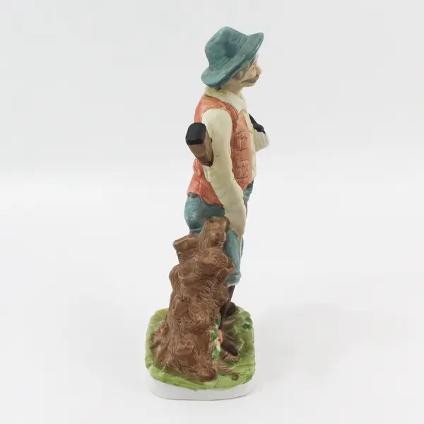 Vintage Porcelain Hunter Figurine 12"
