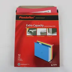 Vintage Pendaflex D99973 Colored Reinforced Hanging Folders Letter 12 Pack