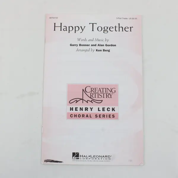 Happy Together Henry Leck Choral Series Vocal Score Booklet