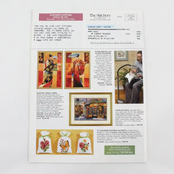 The Stitchery 2009 New Year Catalog Featuring Counted Cross-Stitch Good