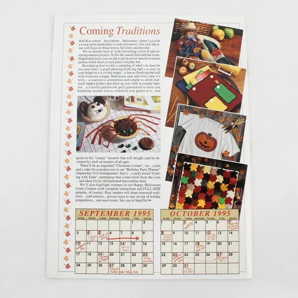 Vintage Crafting Traditions Magazine July/August 1995 Featuring 40-Plus Projects