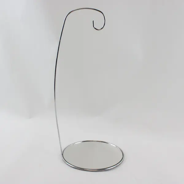 Two Unbranded Chrome Wire Tabletop Mirror Display Stands w/  Mirrors