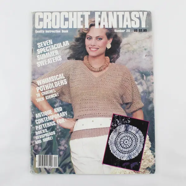 VTG Crochet Fantasy Magazine Quality Instruction Book May 1985 Summer Sweaters