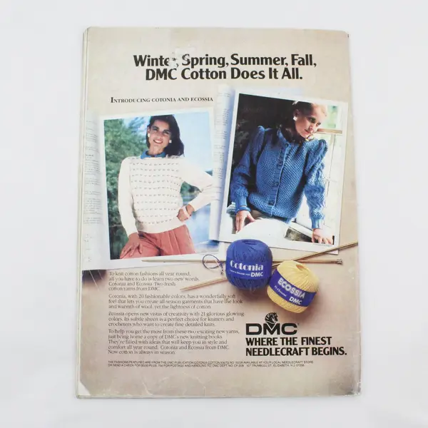 VTG Crochet Fantasy Magazine Quality Instruction Book May 1985 Summer Sweaters