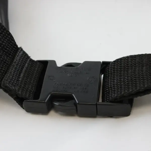 Black Leather Fanny Pack Waist Bag Hands-Free Travel Pre-Owned