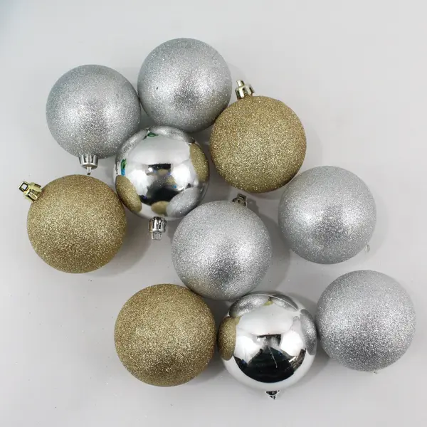 Mixed Lot of 36 Plastic Bauble Christmas Ornaments