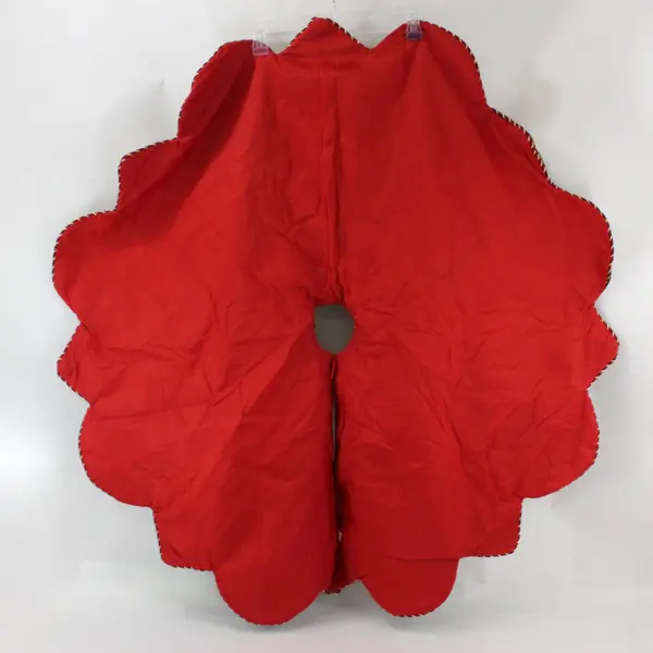Collins International 45in Red Green Paisley Scalloped Tree Skirt