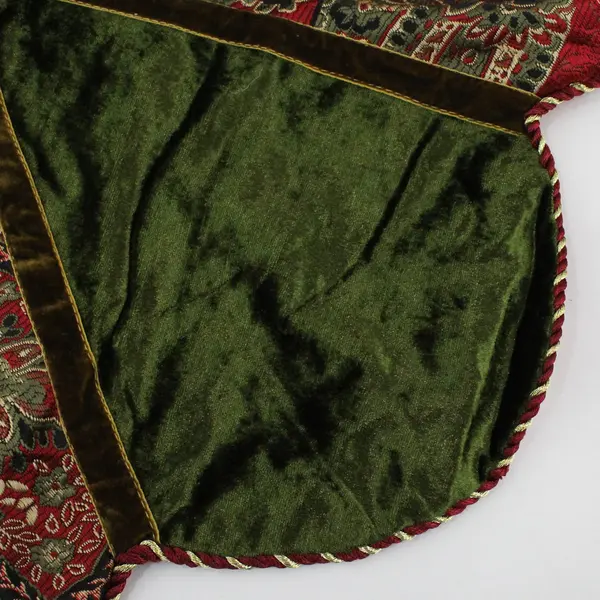 Collins International 45in Red Green Paisley Scalloped Tree Skirt