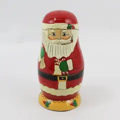 Vintage Hand-Painted Night Before Christmas 8-Piece Nesting Doll Set