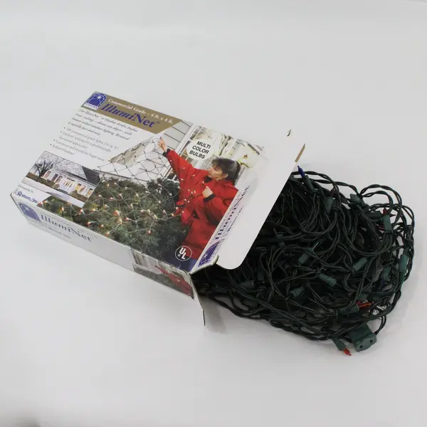 Lot of 2 Roman Inc. Bethlehem Lights IllumiNet Multicolor Bulbs 4ftx4ft TESTED