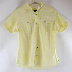 Eddie Bauer Women's Medium Yellow Button-Up Shirt Casual Top