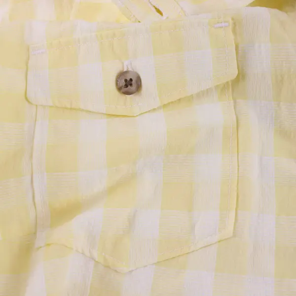 Eddie Bauer Women's Medium Yellow Button-Up Shirt Casual Top