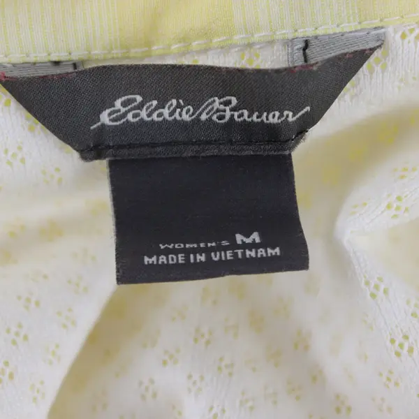 Eddie Bauer Women's Medium Yellow Button-Up Shirt Casual Top
