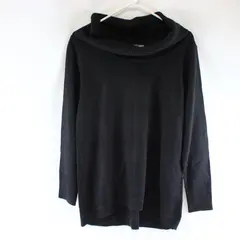 Roz & Ali Women's Black Cowl Neck Sweater Size M