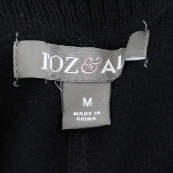 Roz & Ali Women's Black Cowl Neck Sweater Size M