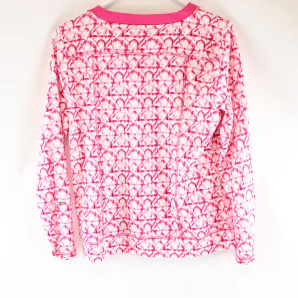Christopher & Banks Petite M Pink White Zip Jacket