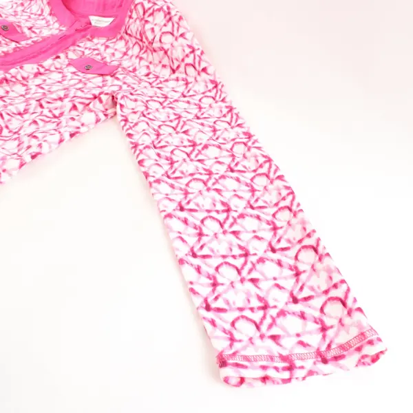 Christopher & Banks Petite M Pink White Zip Jacket