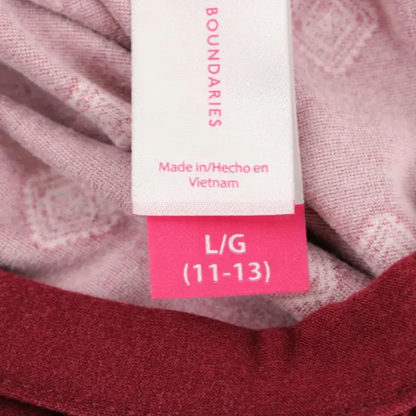 No Boundaries Burgundy W/Designs Tank Top Size Large 11/13