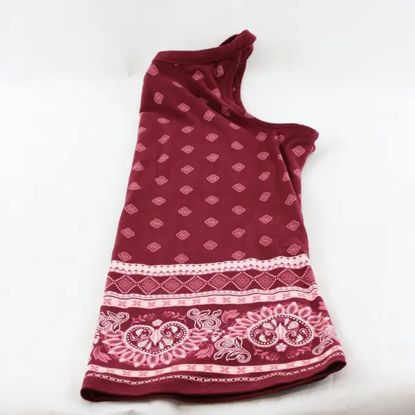 No Boundaries Burgundy W/Designs Tank Top Size Large 11/13