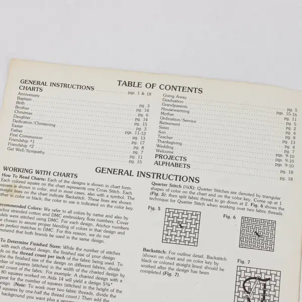 Lot of 3 Vintage Leisure Arts Cross-Stitch Leaflets by Anne Van Wagner Young 