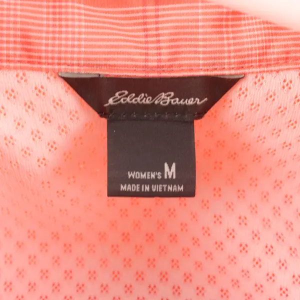 Eddie Bauer Womens Medium Orange Button Up Shirt Casual Top